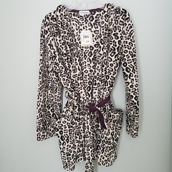 PJ Salvage Other - P.J. Salvage Hooded Robe Leopard Print Size Small